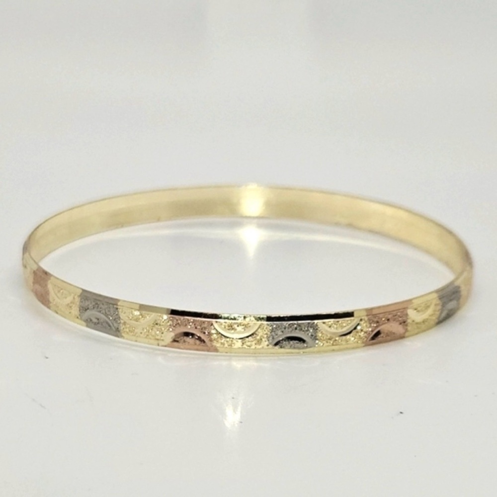 Elegant Gold and Silver Bangle Bracelet